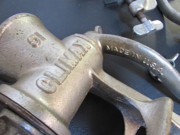 VINTAGE MEAT GRINDERS AND HAND MIXER