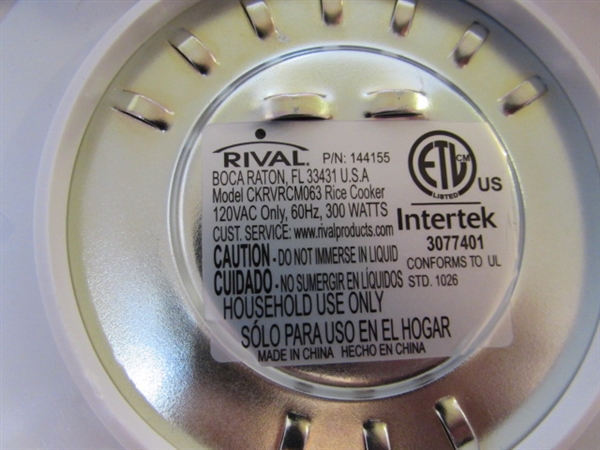 TERRA COTTA CROCK, RIVAL CROCK POT & RICE COOKER