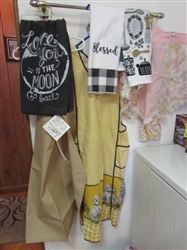 VINTAGE APRONS & NEW KITCHEN TOWELS