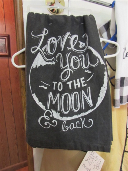 VINTAGE APRONS & NEW KITCHEN TOWELS
