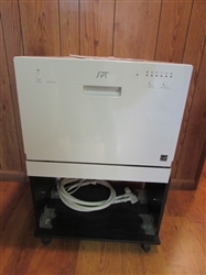 SPT COUNTERTOP PORTABLE DISHWASHER ON ROLLING STAND - LIKE NEW CONDITION