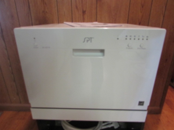 SPT COUNTERTOP PORTABLE DISHWASHER ON ROLLING STAND - LIKE NEW CONDITION