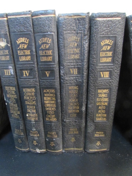 VINTAGE 1953 AUDELS NEW ELECTRIC LIBRARY BOOKS - INCOMPLETE SET