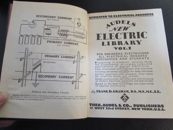 VINTAGE 1953 AUDELS NEW ELECTRIC LIBRARY BOOKS - INCOMPLETE SET