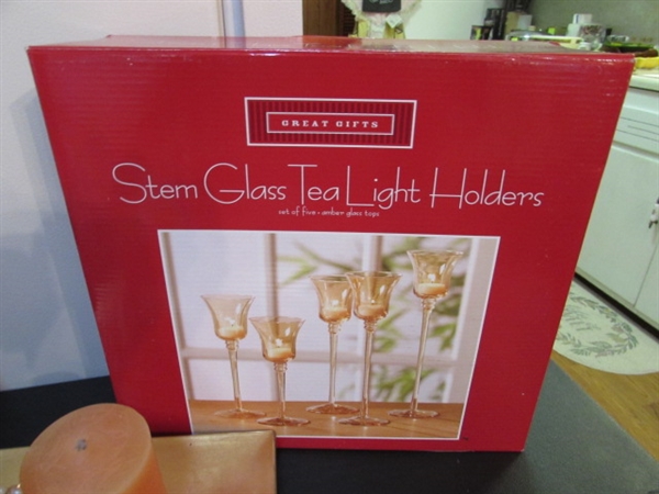 CANDLES, CANDLE HOLDERS & MORE