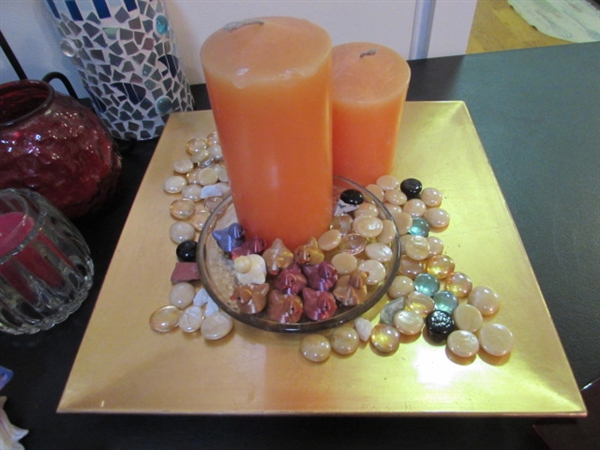 CANDLES, CANDLE HOLDERS & MORE