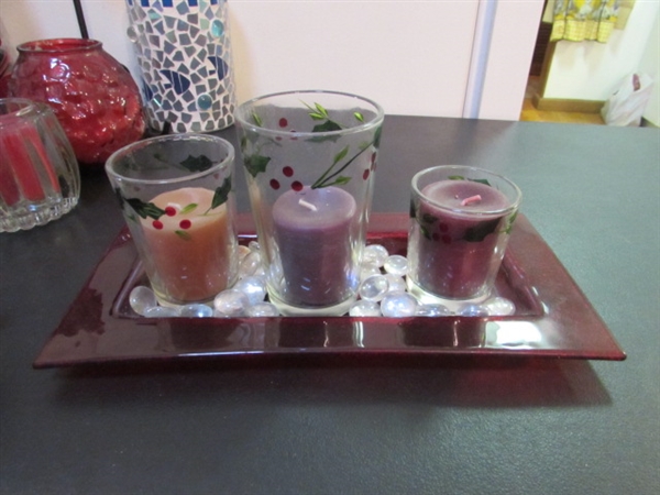CANDLES, CANDLE HOLDERS & MORE