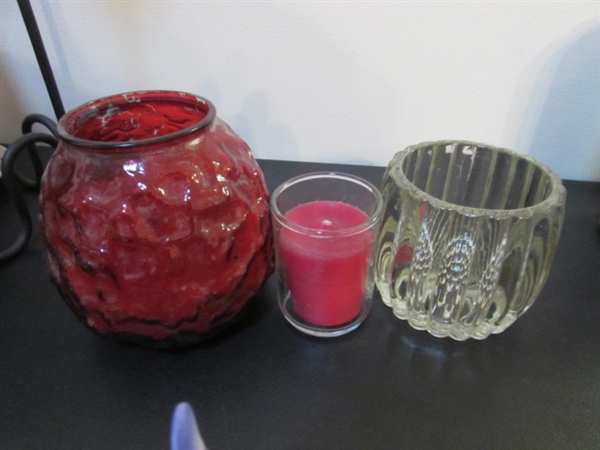 CANDLES, CANDLE HOLDERS & MORE