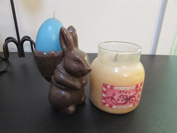 CANDLES, CANDLE HOLDERS & MORE