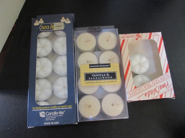 CANDLES, CANDLE HOLDERS & MORE