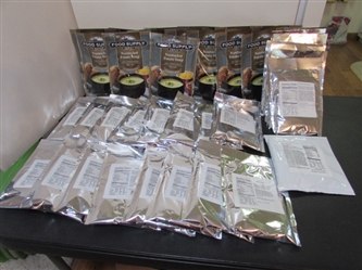 MRE MEALS - 40 PACKAGES OF SOUP - POTATO & CHICKEN NOODLE