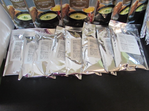 MRE MEALS - 40 PACKAGES OF SOUP - POTATO & CHICKEN NOODLE