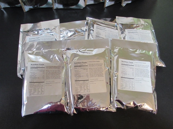 MRE MEALS - 40 PACKAGES OF SOUP - POTATO & CHICKEN NOODLE