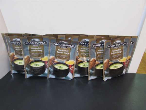 MRE MEALS - 40 PACKAGES OF SOUP - POTATO & CHICKEN NOODLE
