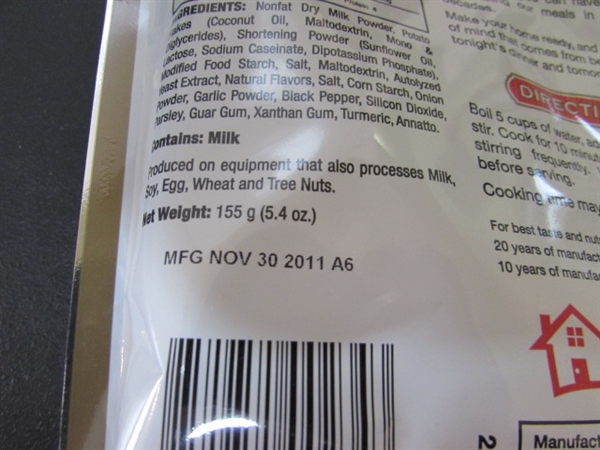 MRE MEALS - 40 PACKAGES OF SOUP - POTATO & CHICKEN NOODLE