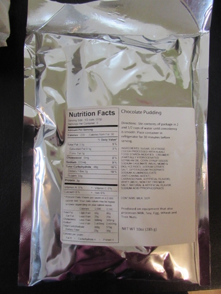 38 ASSORTED MRE'S - WHEY MILK, PANCAKES, COOKIES, BROWNIES & MORE