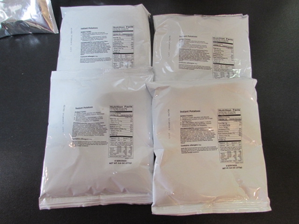 38 ASSORTED MRE'S - WHEY MILK, PANCAKES, COOKIES, BROWNIES & MORE