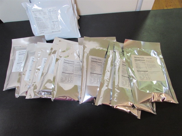 38 ASSORTED MRE'S - WHEY MILK, PANCAKES, COOKIES, BROWNIES & MORE