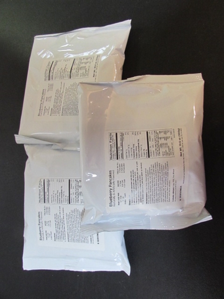 38 ASSORTED MRE'S - WHEY MILK, PANCAKES, COOKIES, BROWNIES & MORE