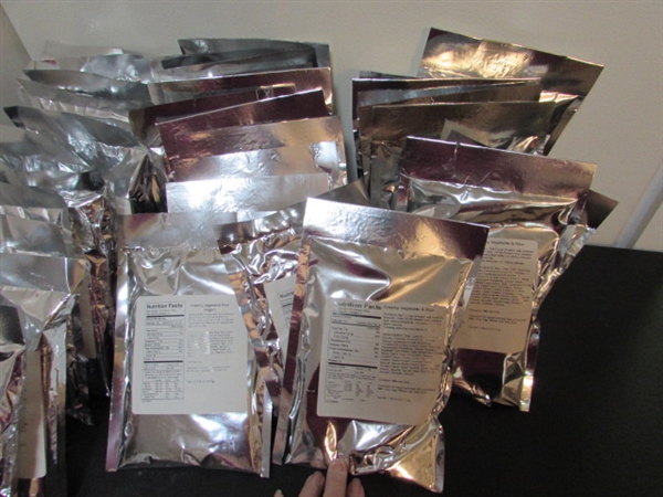 41 MRE MEALS - CHEESY MAC, CREAMY VEGETABLE & MOE