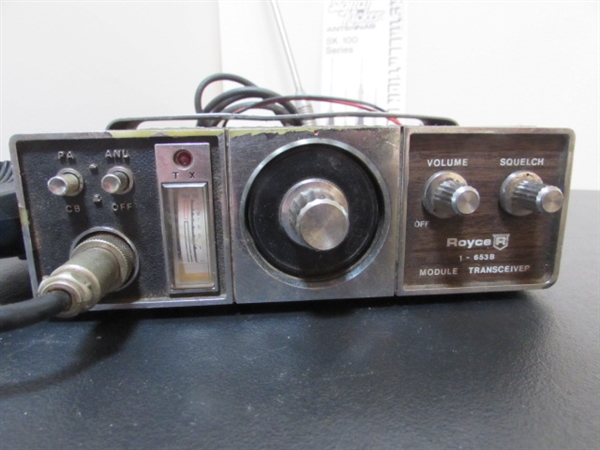VINTAGE ROYCE CB W/MIC & UNIDEN BEARCAT SCANNER