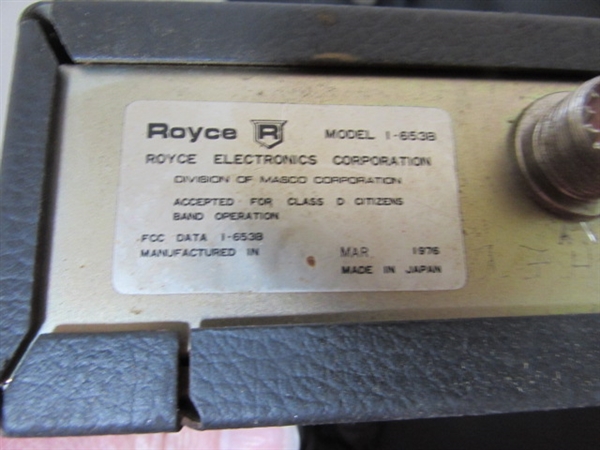 VINTAGE ROYCE CB W/MIC & UNIDEN BEARCAT SCANNER