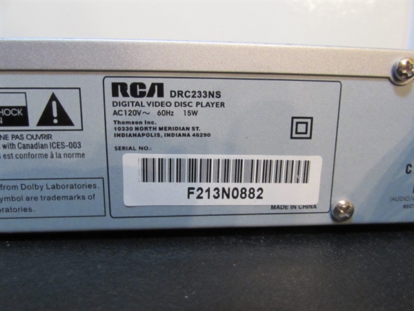 RCA DVD/CD PLAYER WITH REMOTE & DVD MOVIES