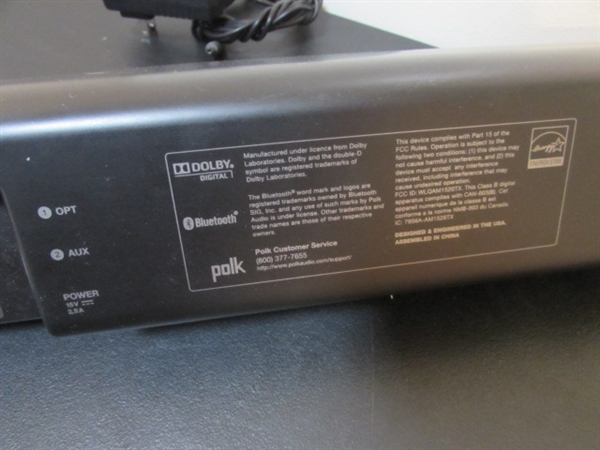 POLK AUDIO SOUNDBAR WITH REMOTE