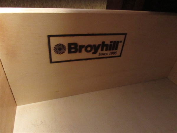 PAIR OF 3-DRAWER BROYHILL SIDE TABLES
