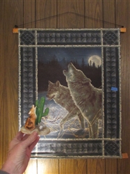 FABRIC WOLF WALL ART & FIGURINE