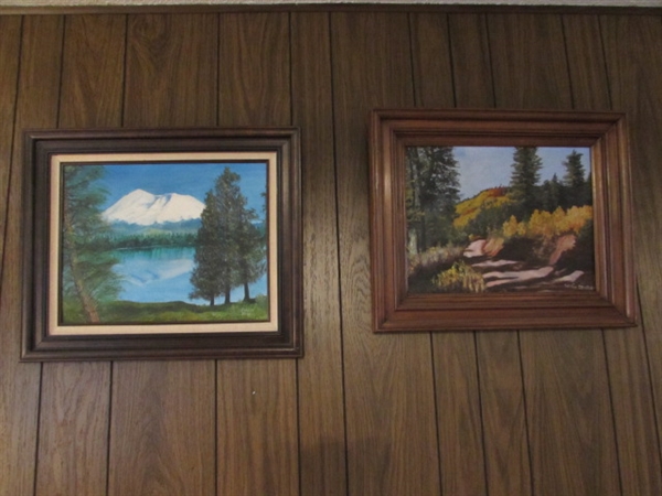 2 ORIGINAL FRAMED LANDSCAPE PAINTINGS BY GOLDIE STECKEL
