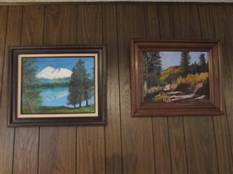 2 ORIGINAL FRAMED LANDSCAPE PAINTINGS BY GOLDIE STECKEL