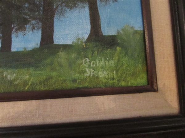 2 ORIGINAL FRAMED LANDSCAPE PAINTINGS BY GOLDIE STECKEL
