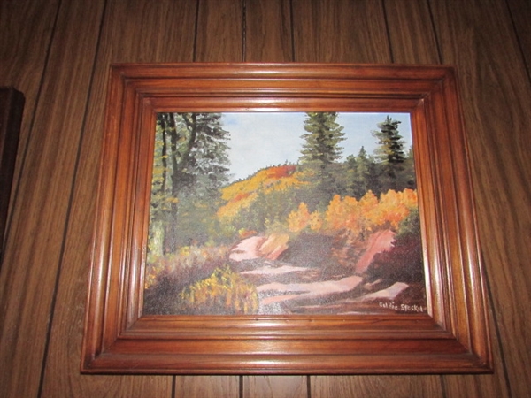 2 ORIGINAL FRAMED LANDSCAPE PAINTINGS BY GOLDIE STECKEL