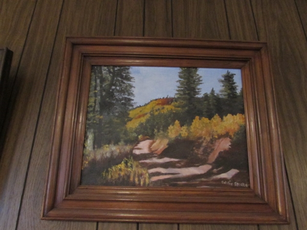 2 ORIGINAL FRAMED LANDSCAPE PAINTINGS BY GOLDIE STECKEL