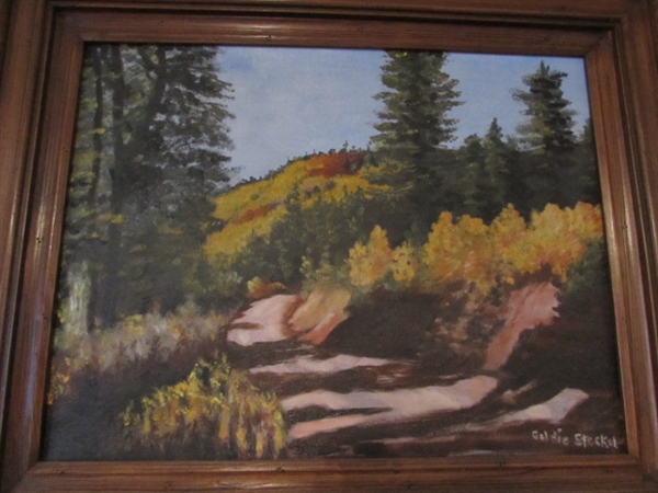 2 ORIGINAL FRAMED LANDSCAPE PAINTINGS BY GOLDIE STECKEL