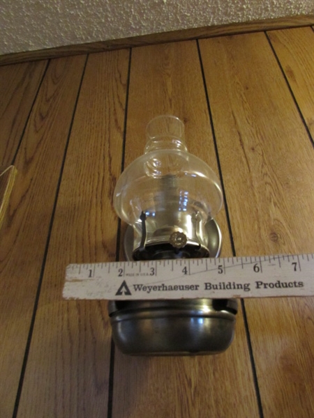 PAIR OF WALL SCONCE OIL LAMPS