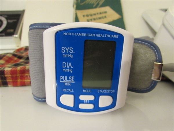 SCALE, BLOOD PRESSURE MONITORS, HEATING PAD & MORE