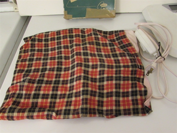 SCALE, BLOOD PRESSURE MONITORS, HEATING PAD & MORE