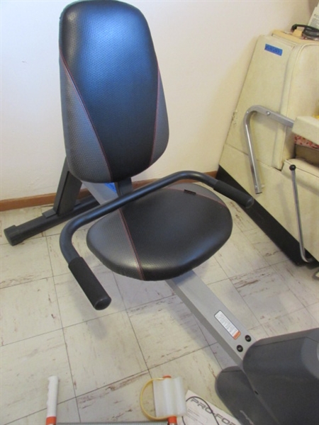 PROFORM 110R RECUMBENT EXERCISE BIKE & OTHER EXERCISE EQUIPMENT