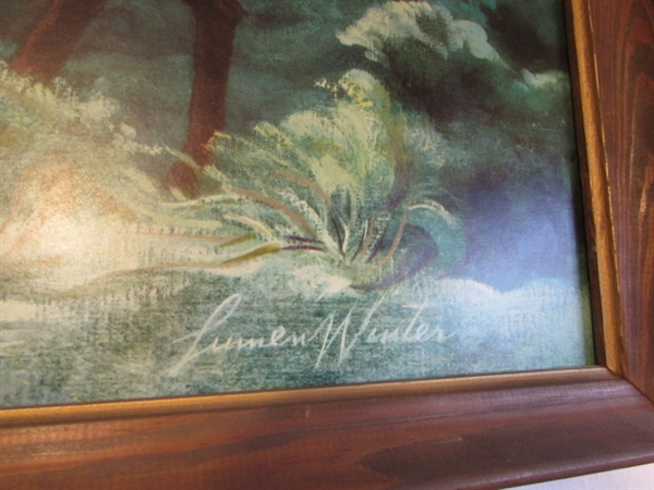 LARGE VINTAGE WILD HORSE PRINT