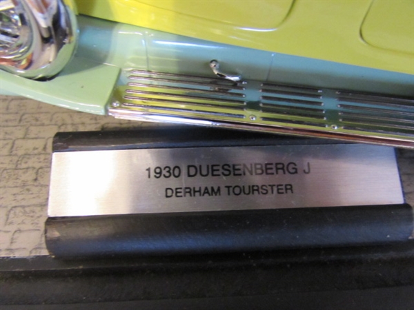 FRANKLIN MINT 1/24 SCALE 1930 DUESENBERG J DERHAM TOURSTER DIE CAST CAR IN CASE