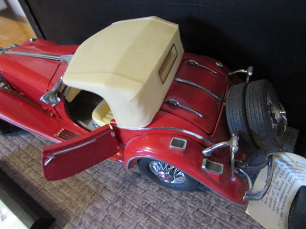 FRANKLIN MINT 1/24 SCALE 1935 MERCEDES BENZ 500K SPECIAL ROADSTER DIECAST CAR IN CASE