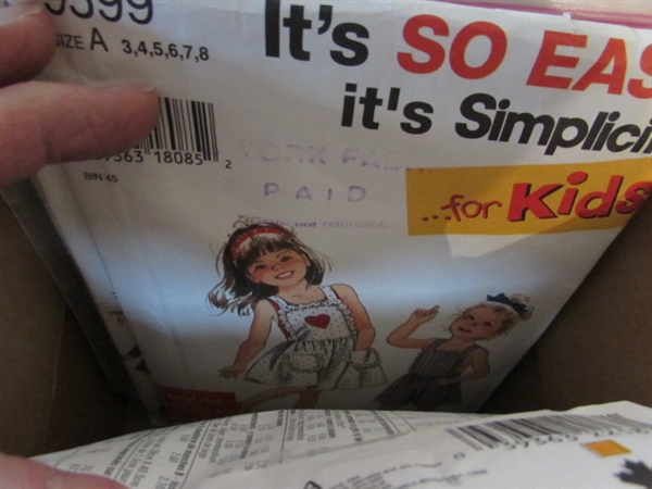 3 BOXES OF VINTAGE SEWING PATTERNS