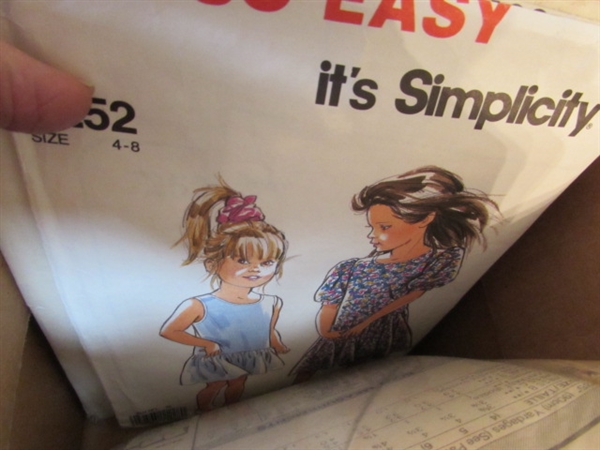 3 BOXES OF VINTAGE SEWING PATTERNS