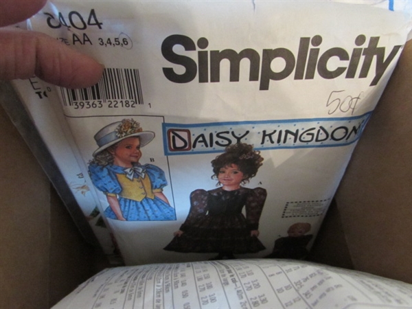 3 BOXES OF VINTAGE SEWING PATTERNS