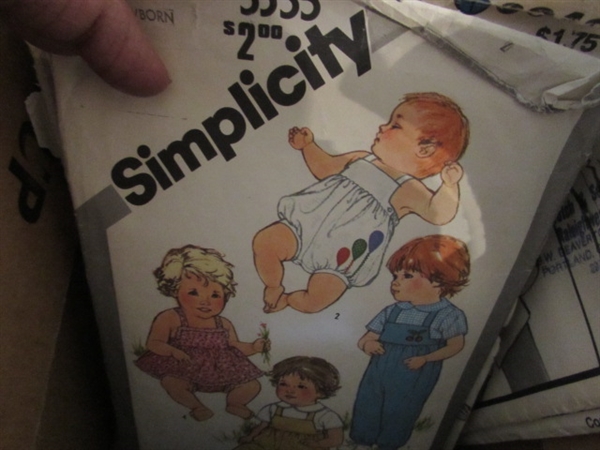 3 BOXES OF VINTAGE SEWING PATTERNS