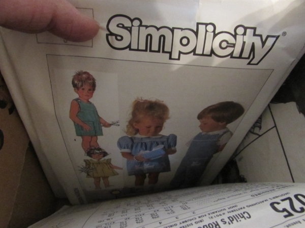 3 BOXES OF VINTAGE SEWING PATTERNS