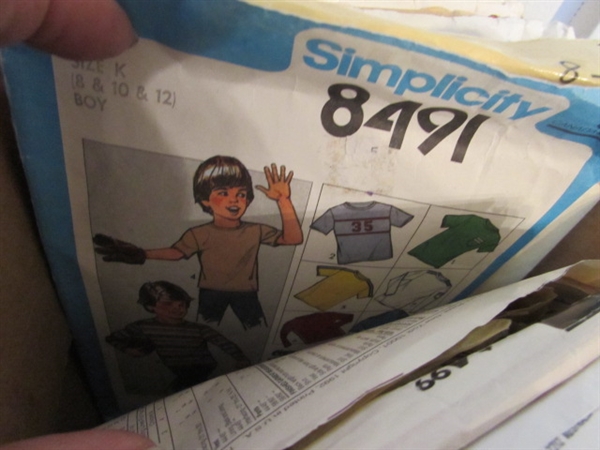 3 BOXES OF VINTAGE SEWING PATTERNS