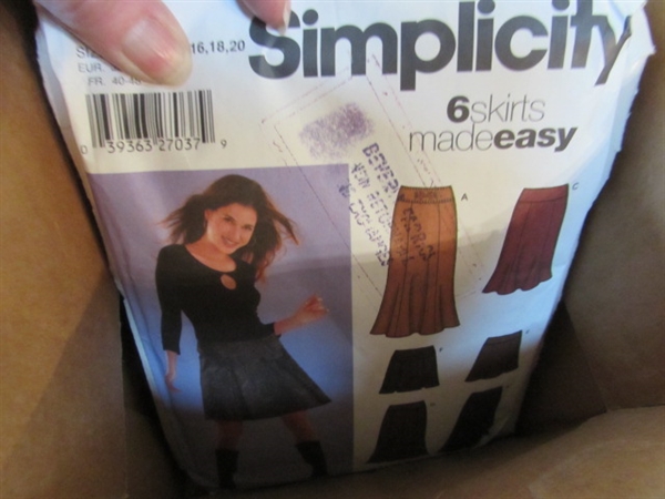3 BOXES OF VINTAGE SEWING PATTERNS